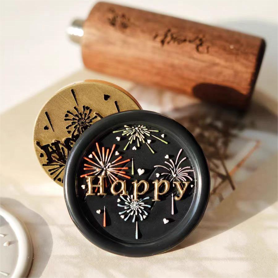 ’Winter Fireworks' Wax Seal Stamp